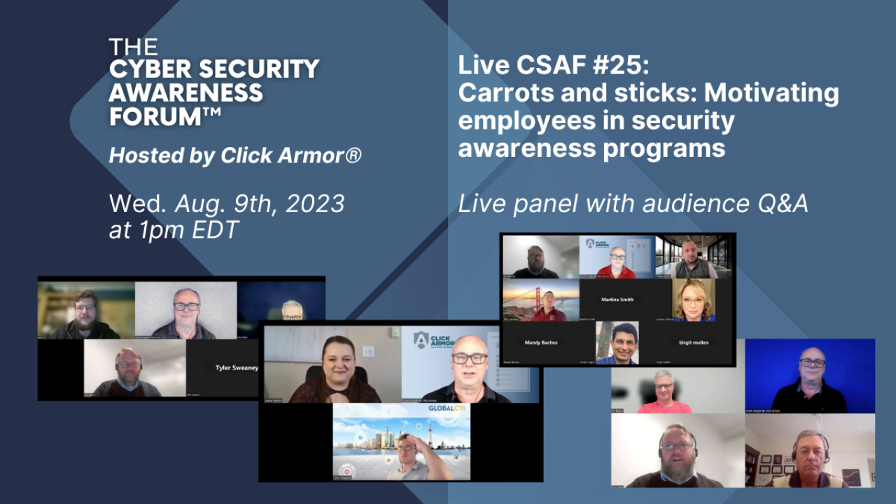 Carrots and sticks: Motivating employees in security awareness programs